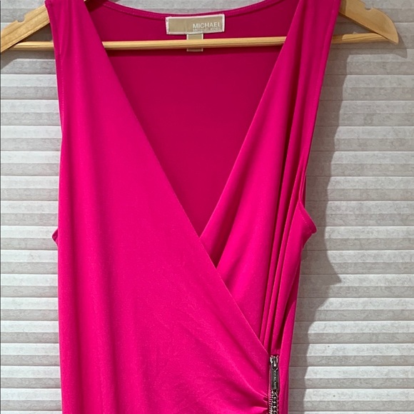 fuschia slip dress